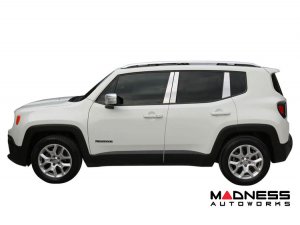 Jeep Renegade Pillar Trim Set - Chrome 2015-2024 Jeep Renegade Pillar Trim Set - Chrome 2015-2024